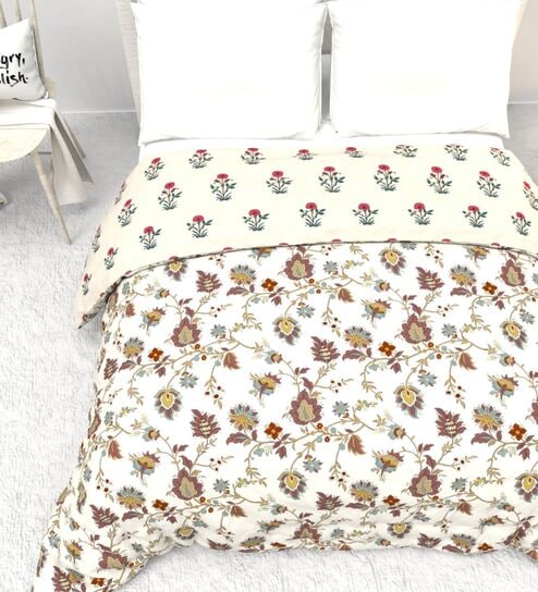 Royal Ruby Buta Reversible AC Comforter Double Bed Size-225cmx250cm