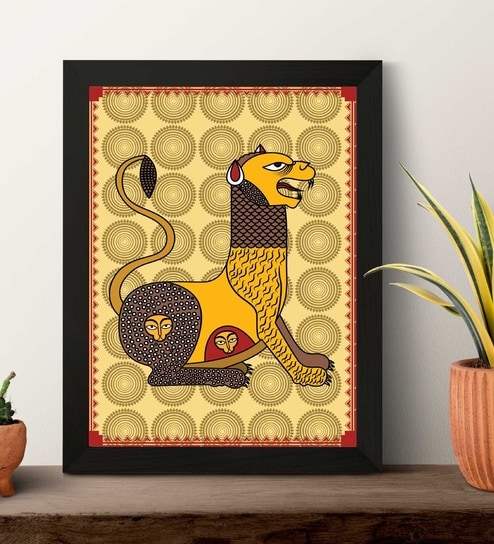 Royal Tribal Lion Heritage Printed Canvas Wall Art