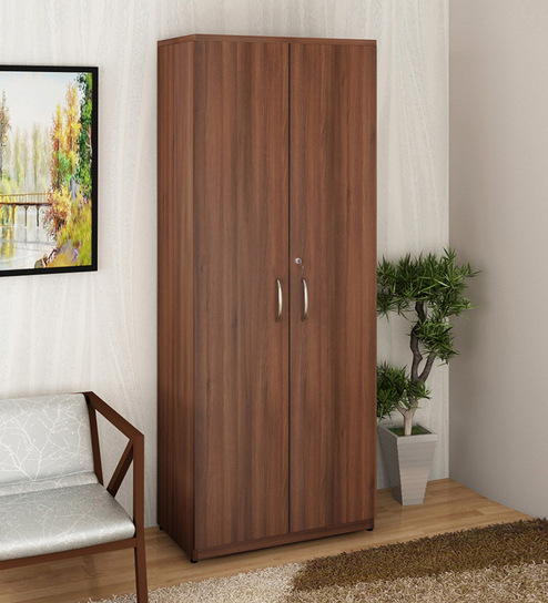 Buy Book Case Cum Cabinet In Walnut Finish By Royaloak Online
