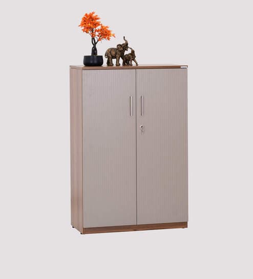 Genting File Cabinet In Brown & Grey Finish