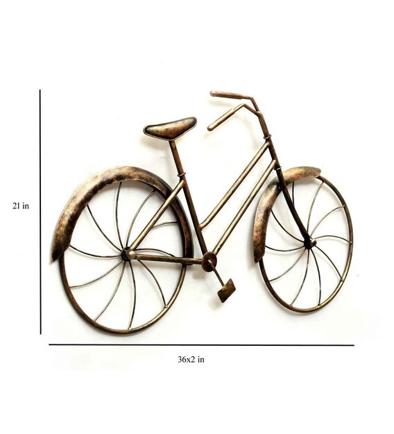 Buy Iron Cycle Wall Art In Multicolour By Vedas Online Automobile