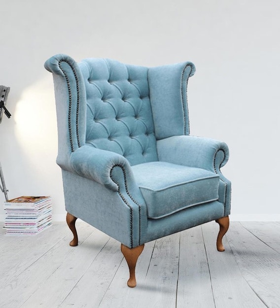 Buy Royal Wing Chair In Blue Color By Dreamzz Furniture Online Solid Color Wing Chairs Chairs Furniture Pepperfry Product