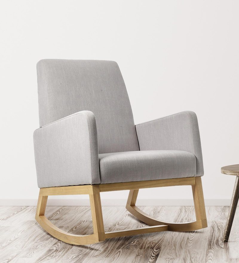 Buy Rocking Chair In Grey Colour By Adorn Homez Online