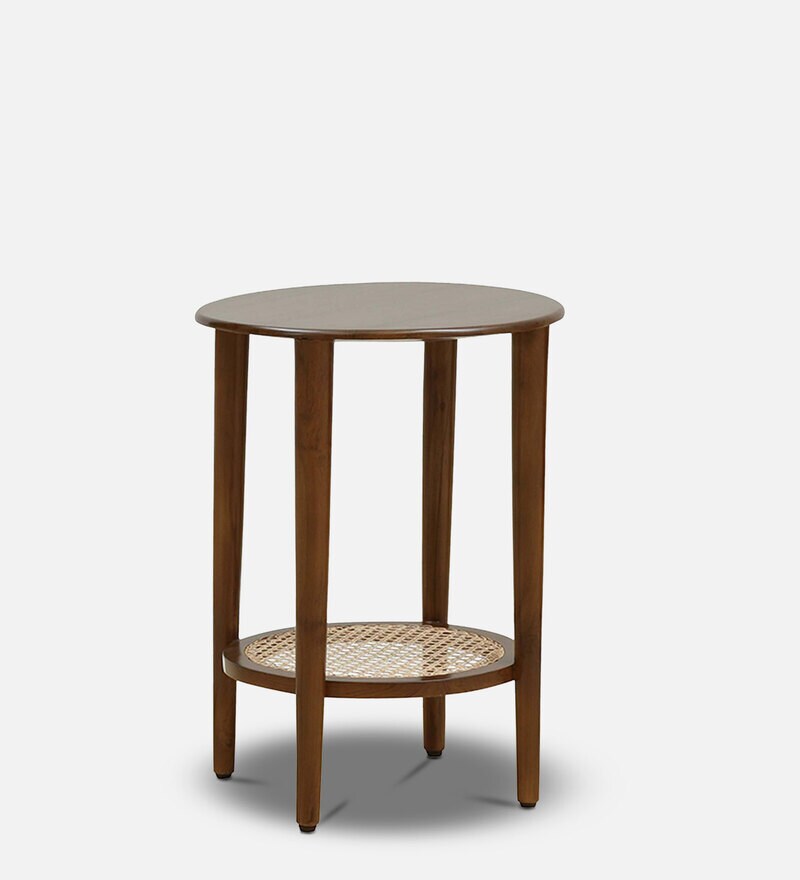 Buy Roni Teak Wood End Table In Natural Finish By Mudramark Online