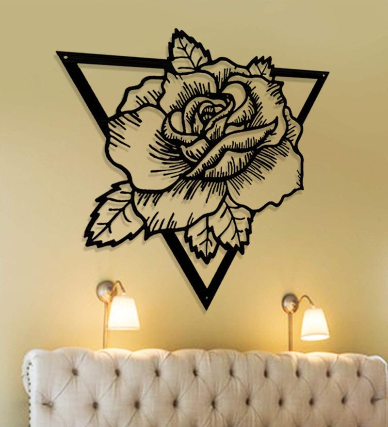 rose painting on wall