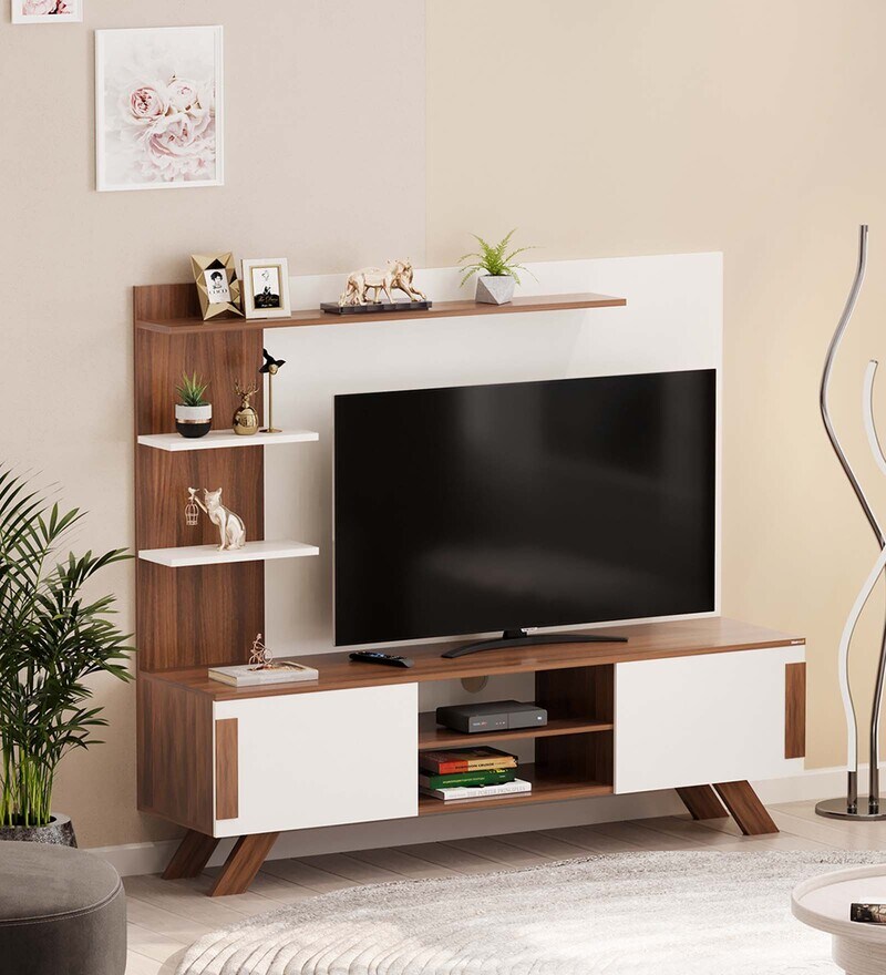 Buy Rowlet TV Unit in Walnut & White Finish for TVs up to 42\ by