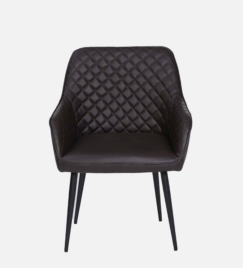 Buy Esma Leatherette Arm Chair In Brown Colour By Woodsworth Online