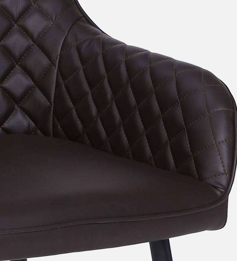 Buy Esma Leatherette Arm Chair In Brown Colour By Woodsworth Online