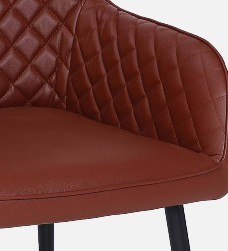 Buy Esma Leatherette Arm Chair In Brown Colour By Casacraft Online