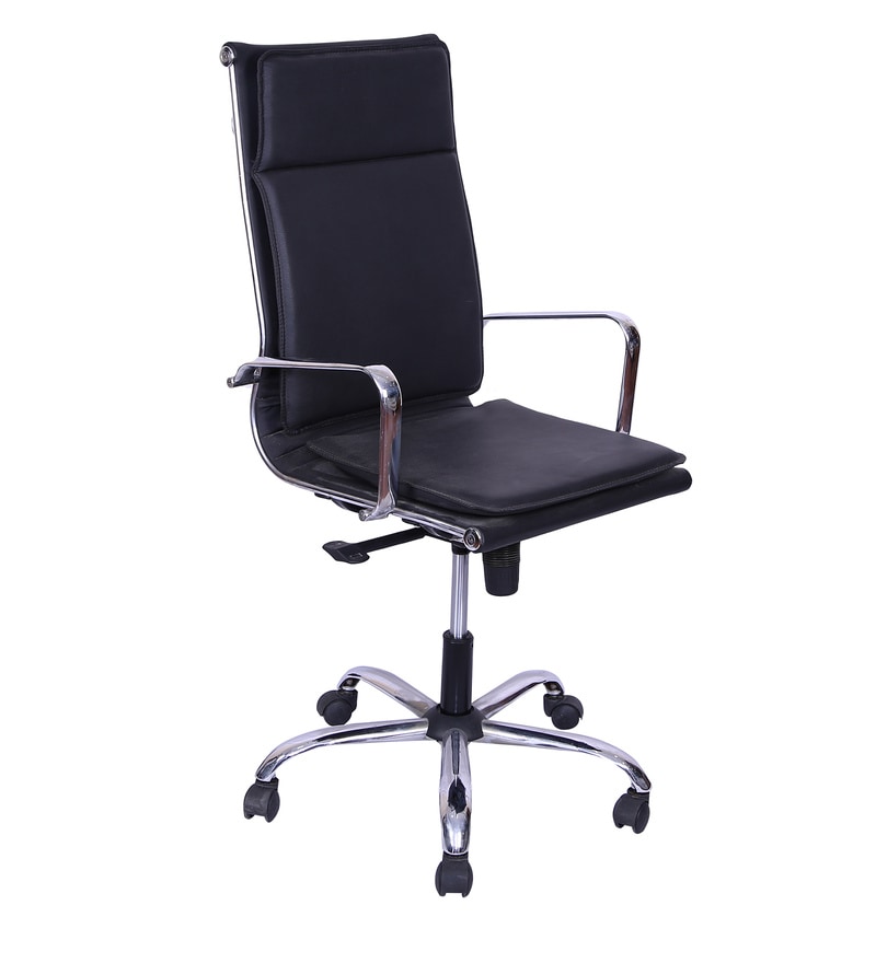 Buy All Steel Royal High Back Ergonomic Chair in Black Colour by Star
