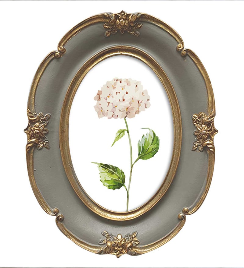 Buy Royal Gray Resin Oval Shape Design Premium Table Photo Frame by Art