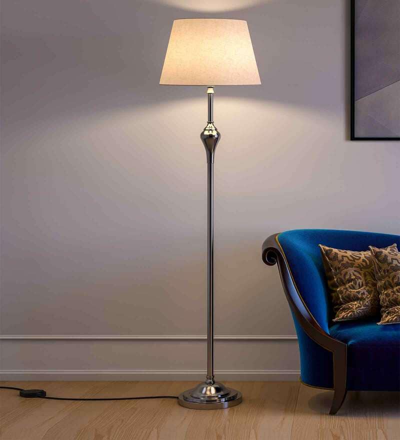 silver floor lamp stand