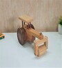 Road Roller Yellow Natural Wood Collectible