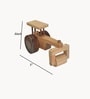 Road Roller Yellow Natural Wood Collectible