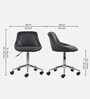 Roanza Leatherette Guest Chair In Black Colour