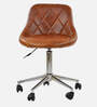 Roanza Leatherette Guest Chair In Tan Colour