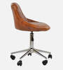 Roanza Leatherette Guest Chair In Tan Colour