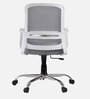 Mokuzai Mid Back Ergonomic Chair in White Colour