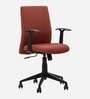 Robo Mid Back Office Chair with Mesh Back & Fixed Arms in Maroon Colour