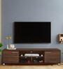Robust TV Console for TVs in Walnut Finish for TVs up to 65"