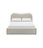 Rochelle Boucle Queen Sized Bed in White Colour
