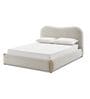 Rochelle Boucle Queen Sized Bed in White Colour