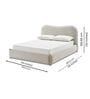 Rochelle Boucle Queen Sized Bed in White Colour