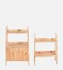 Rocio Solid Wood Book Shelf In Natural Finish