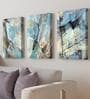 Rock Multicolour Synthetic Wood (Set of 3) Art Panels