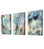 Rock Multicolour Synthetic Wood (Set of 3) Art Panels