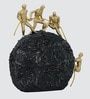 Rock Climbing Table D cor with Golden and Black Finish Resin Material Showpiece