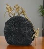 Rock Climbing Table D cor with Golden and Black Finish Resin Material Showpiece