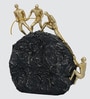 Rock Climbing Table D cor with Golden and Black Finish Resin Material Showpiece