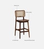 Roding Sheesham Wood Bar Chair In Scratch Resistant Rustic Teak Finish