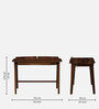 Roding Sheesham Wood Study Table In Rustic Teak Finish