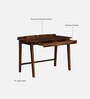 Roding Sheesham Wood Study Table In Rustic Teak Finish