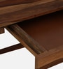 Roding Sheesham Wood Study Table In Rustic Teak Finish