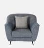 Rodrigo Fabric 1 Seater Sofa In Blue Colour