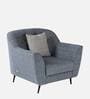 Rodrigo Fabric 1 Seater Sofa In Blue Colour