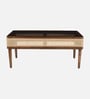 Rogaland Mango Wood Coffee Table In Tubbaq Finish With Brown Tinted Glass Top