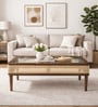 Rogaland Mango Wood Coffee Table In Tubbaq Finish With Clear Glass Top
