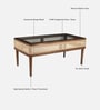 Rogaland Mango Wood Coffee Table In Tubbaq Finish With Clear Glass Top