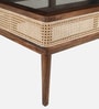 Rogaland Mango Wood Coffee Table In Tubbaq Finish With Clear Glass Top