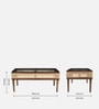 Rogaland Mango Wood Coffee Table In Tubbaq Finish With Clear Glass Top