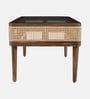 Rogaland Mango Wood Coffee Table In Tubbaq Finish With Clear Glass Top