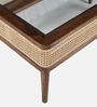 Rogaland Mango Wood Coffee Table In Tubbaq Finish With Clear Glass Top