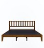 Rohira Solid Wood King Size Bed in Walnut Finish