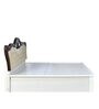 Rolex King Size Bed in White Finish with Hydraulic Storage