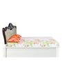 Rolex King Size Bed in White Finish with Hydraulic Storage