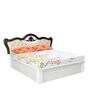 Rolex King Size Bed in White Finish with Hydraulic Storage